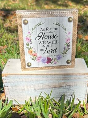 5/$25 As For Me and My House We Will Serve the Lord Decor